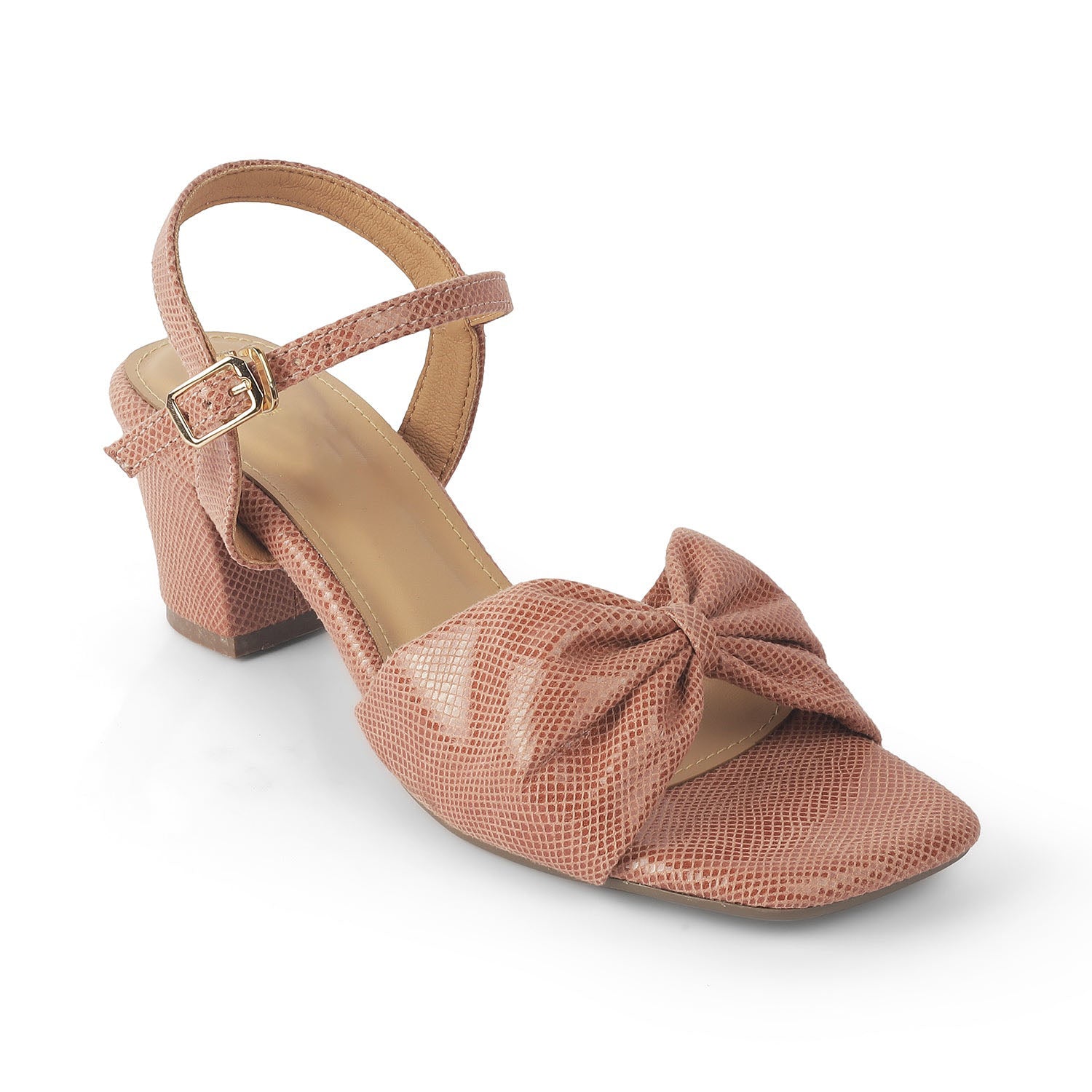 Trenton Pink Block Heel Sandals for Women | Vegan Leather Dress Shoes