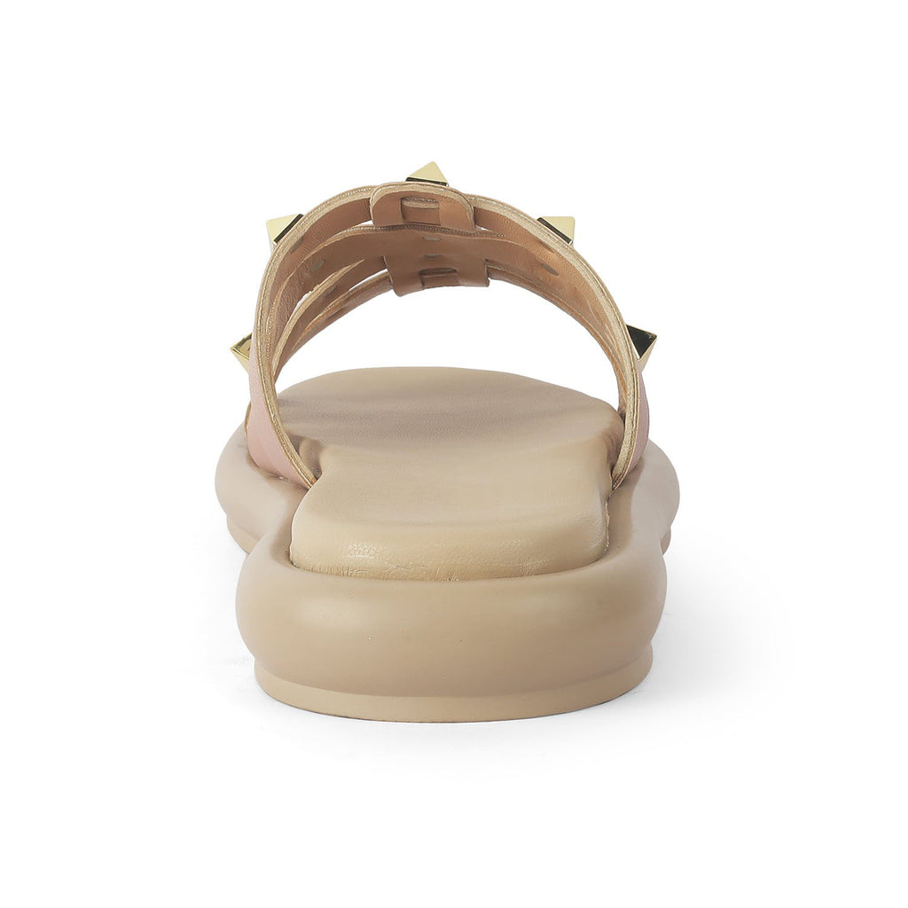 Women’s Studded Slide Sandals with Cushioned Comfort