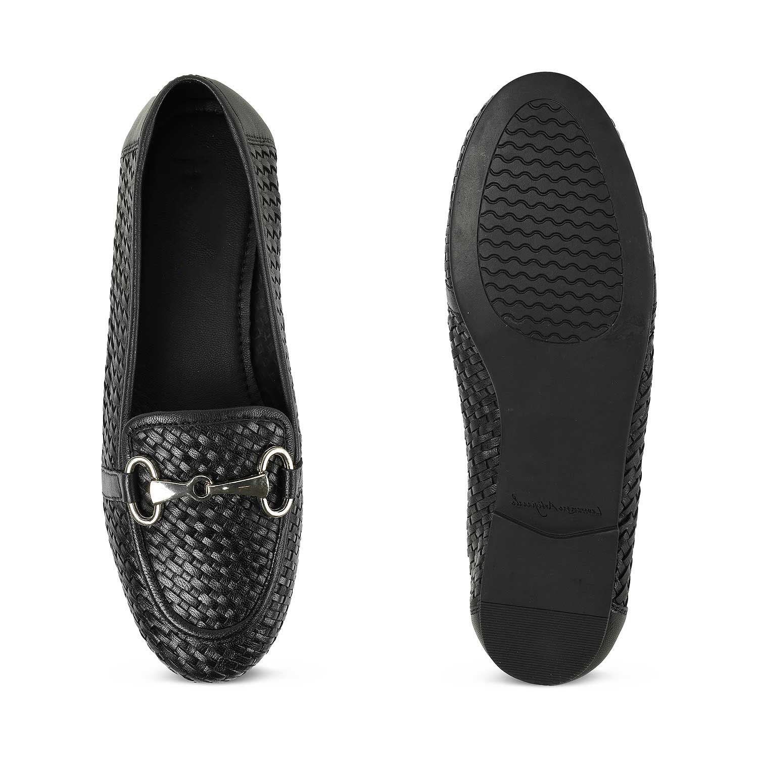Women’s Loafers with Braided Style and Classic Bit Accent