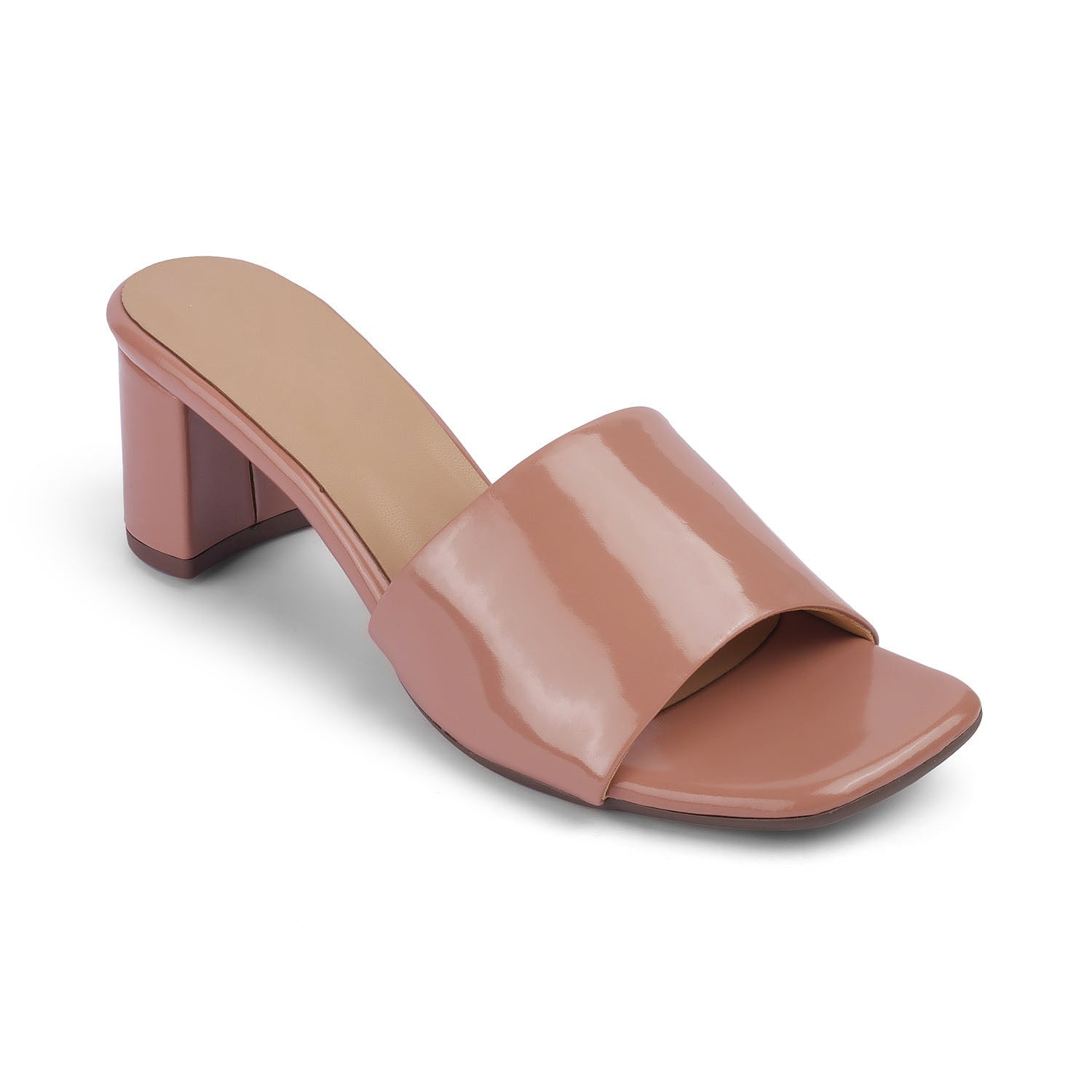 Women’s Elegant Nude Block Heel Sandals