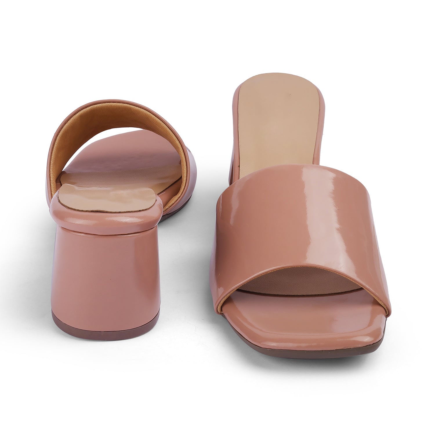 Women’s Elegant Nude Block Heel Sandals