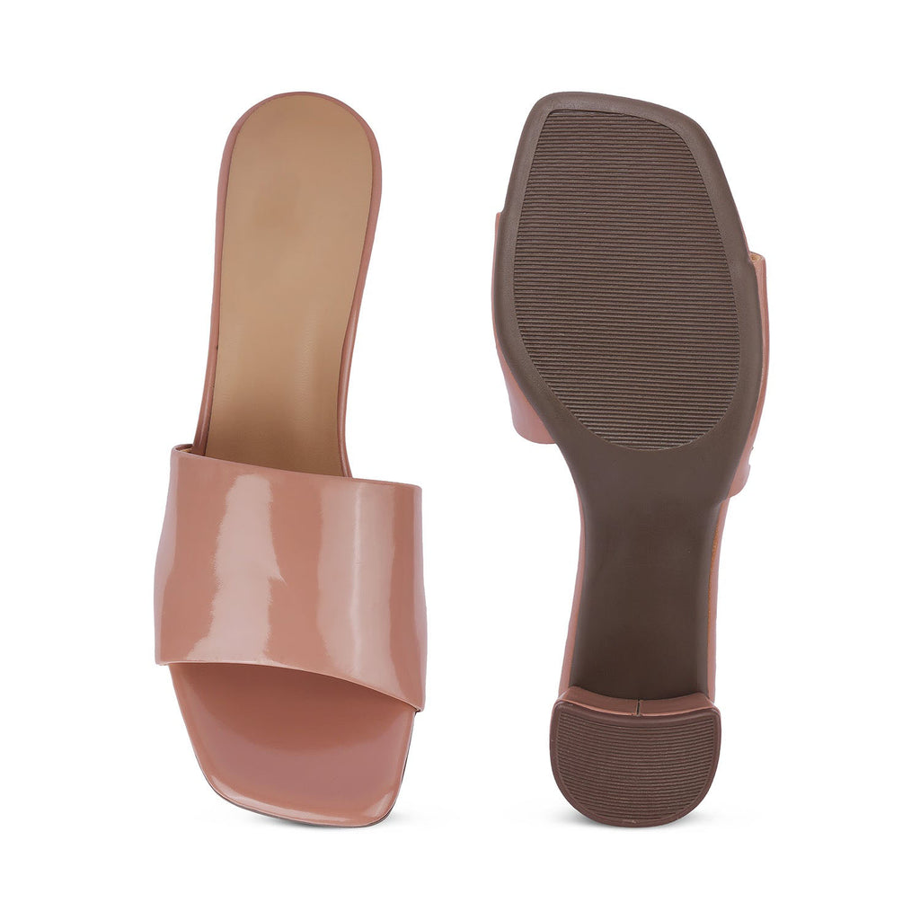 Women’s Elegant Nude Block Heel Sandals