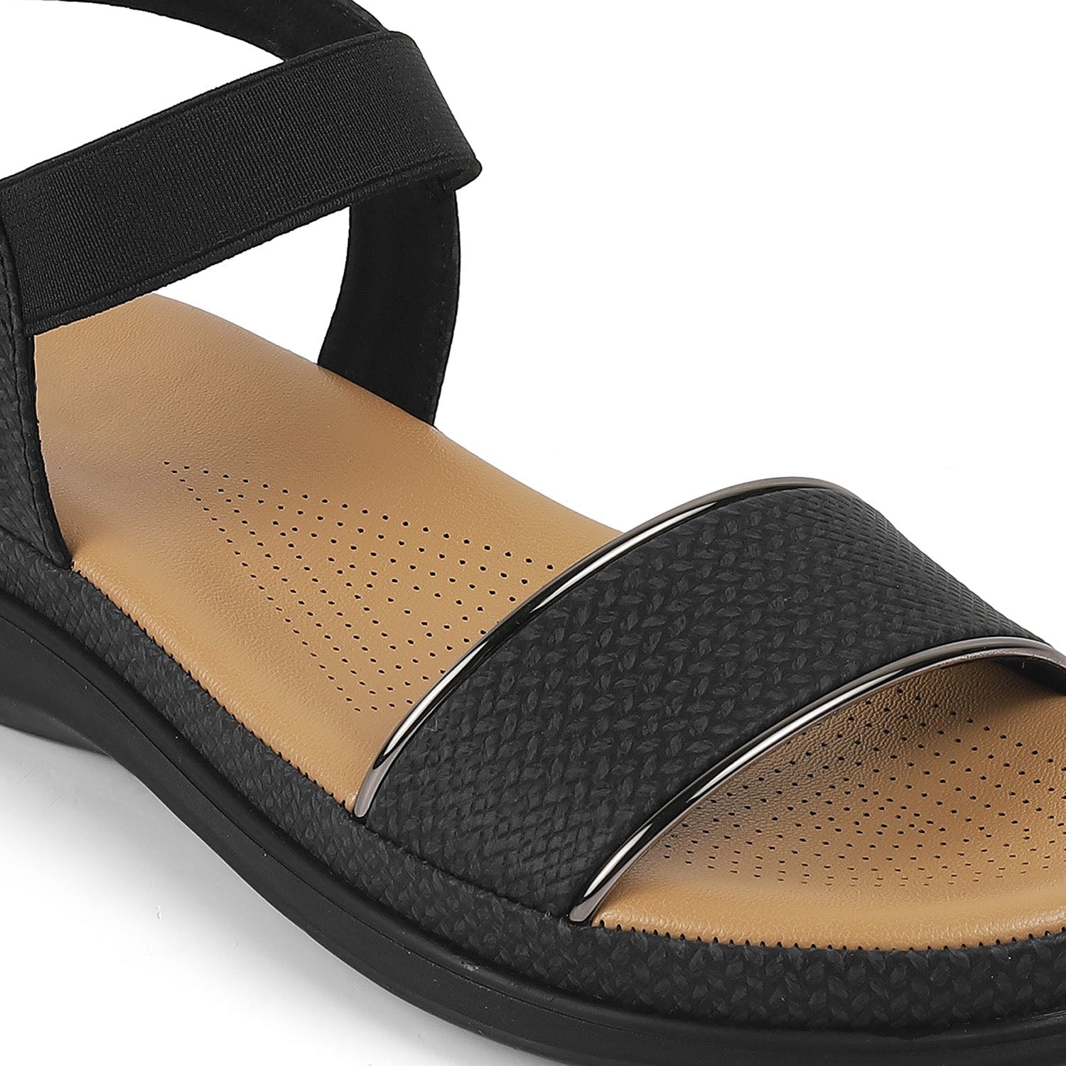 Women’s Elastic Strap Sandals with Cushioned Comfort Support