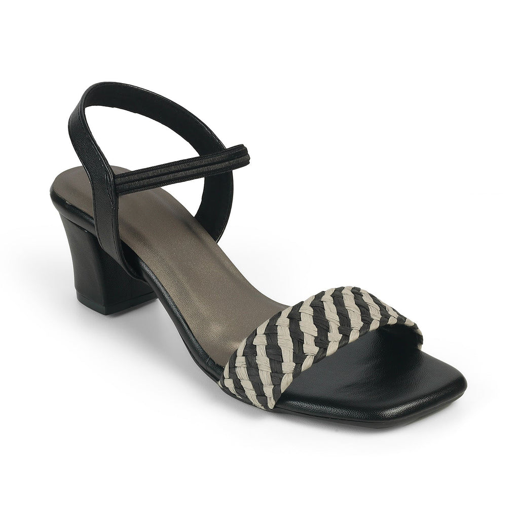 Women’s Woven Strap Block Heel Sandals for Daily Style