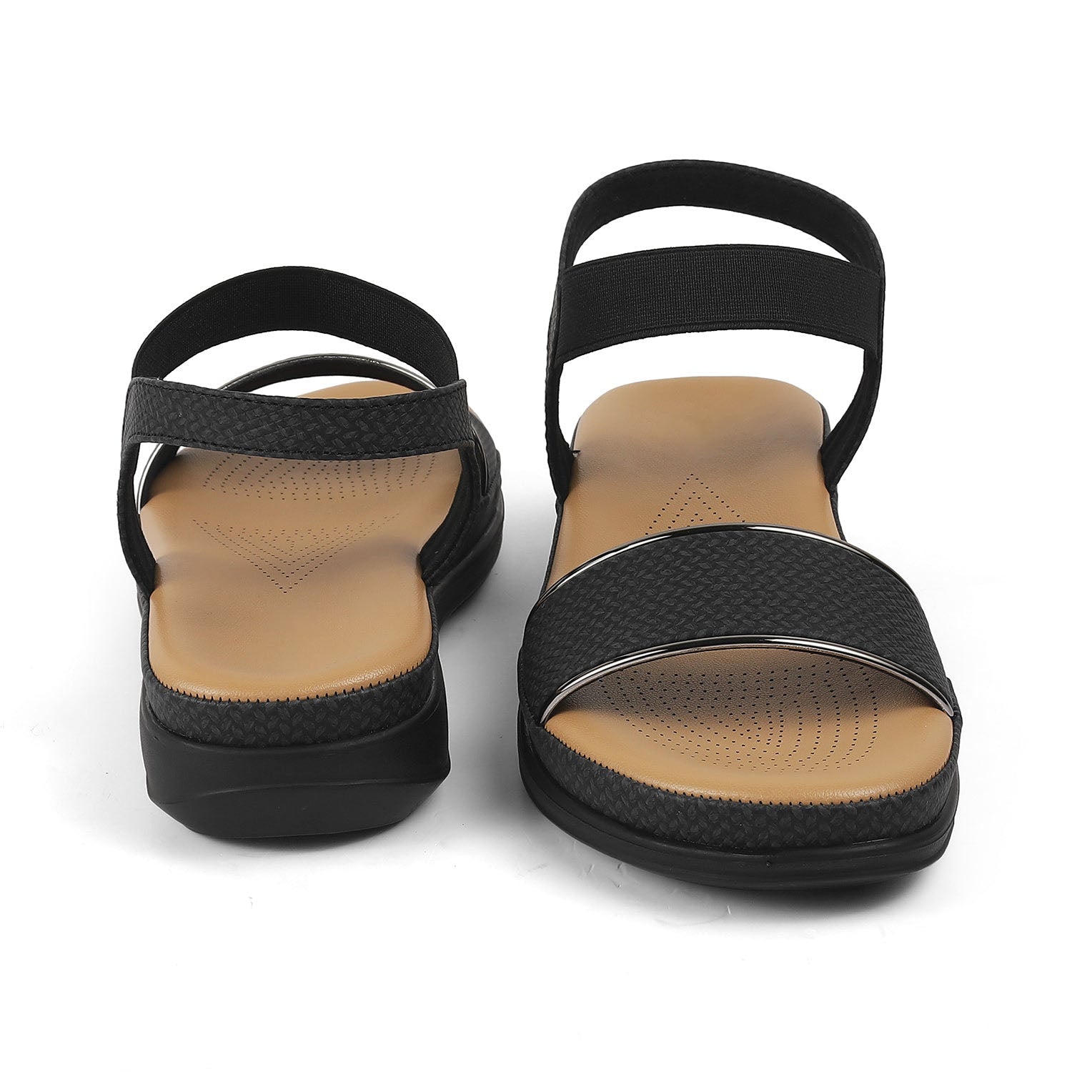 Women’s Elastic Strap Sandals with Cushioned Comfort Support