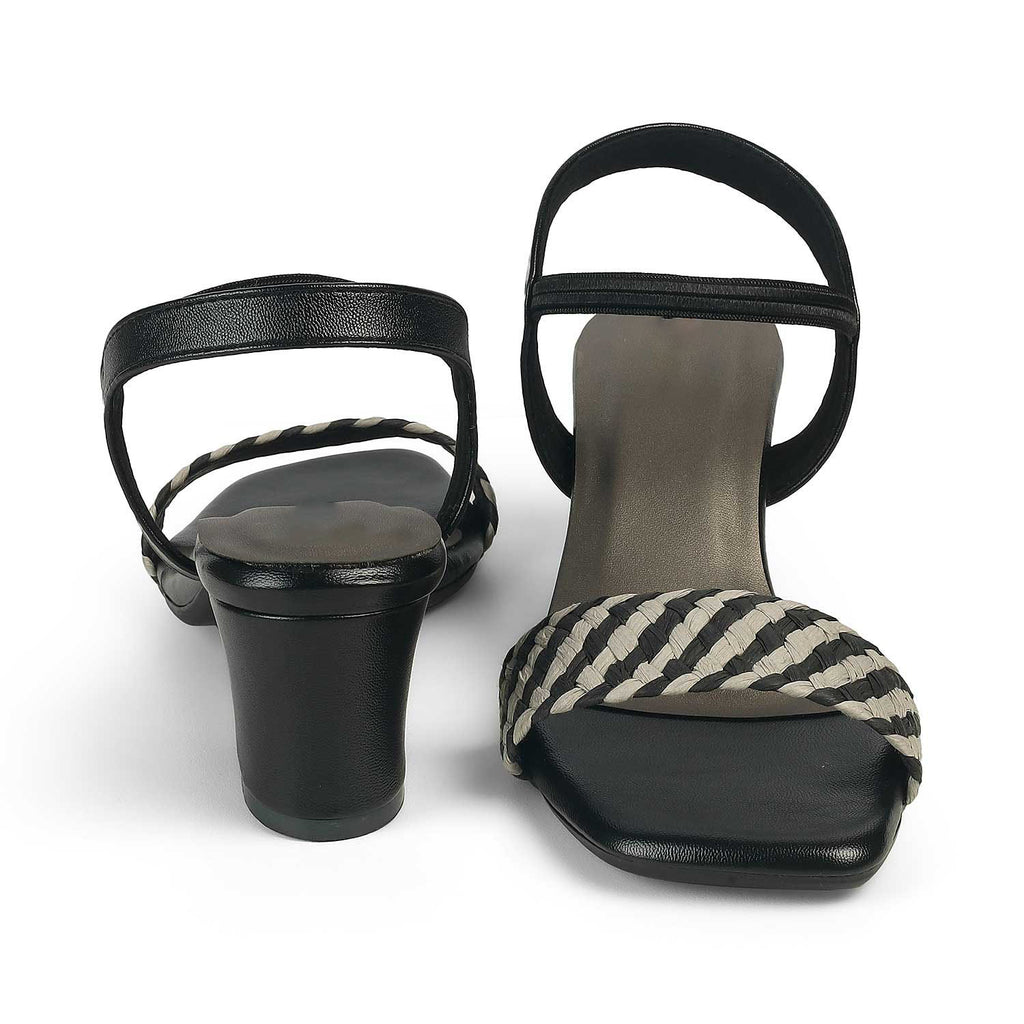 Women’s Woven Strap Block Heel Sandals for Daily Style