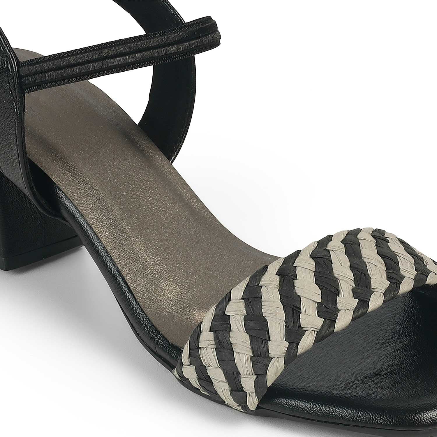 Women’s Woven Strap Block Heel Sandals for Daily Style