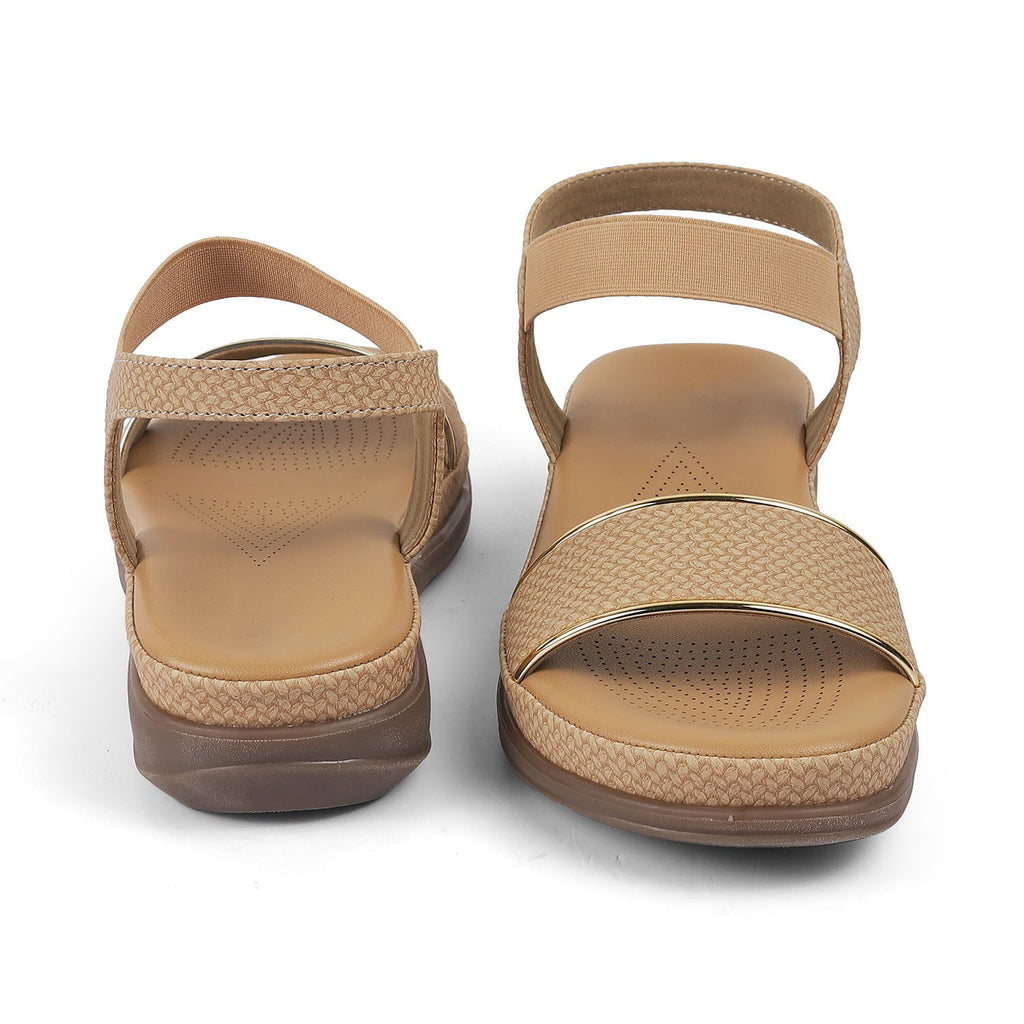Women’s Elastic Strap Sandals with Cushioned Comfort Support