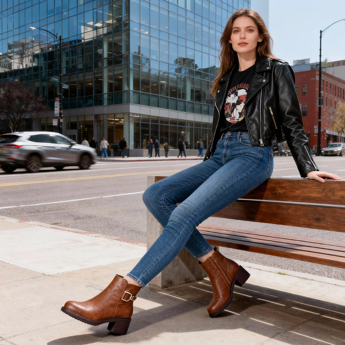 Women’s Buckle Accent Ankle Boots with Everyday Urban Style