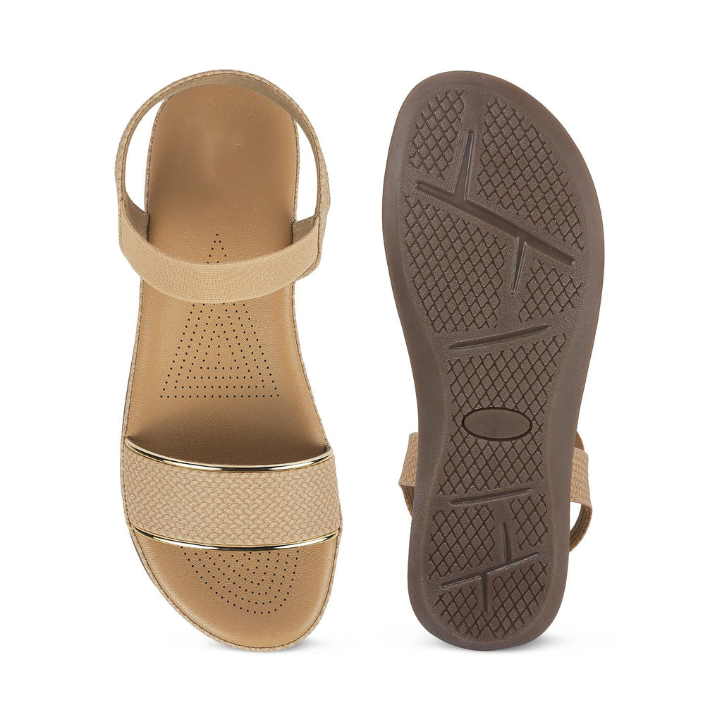 Women’s Elastic Strap Sandals with Cushioned Comfort Support