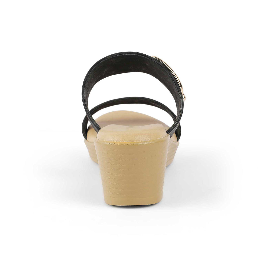 Women’s Stylish Black Wedge Sandals