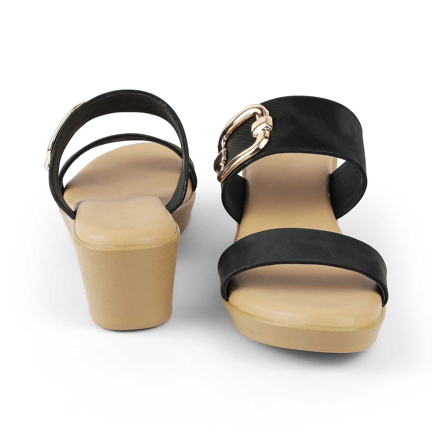 Women’s Stylish Black Wedge Sandals