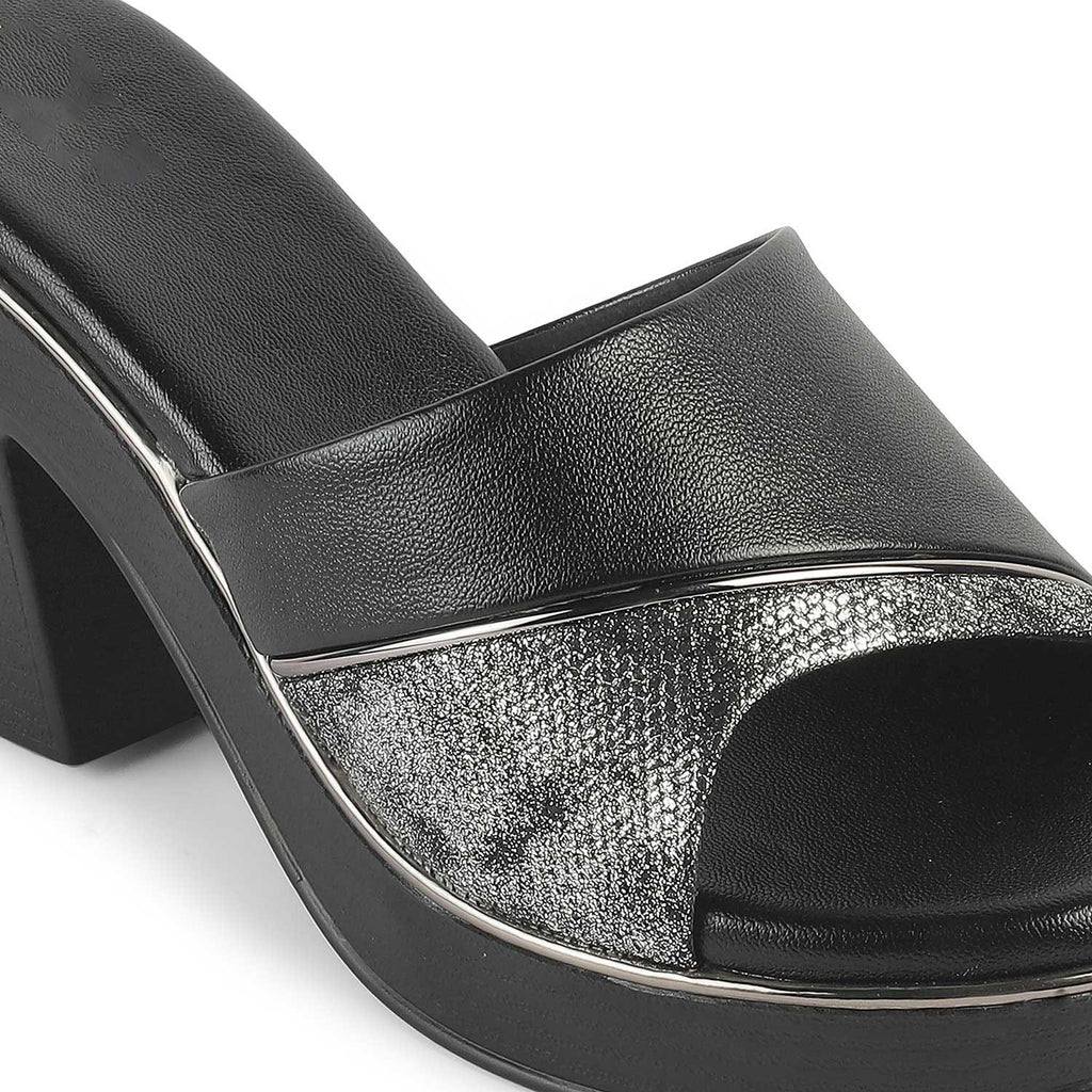 Black Women’s Block Heel  Sandals