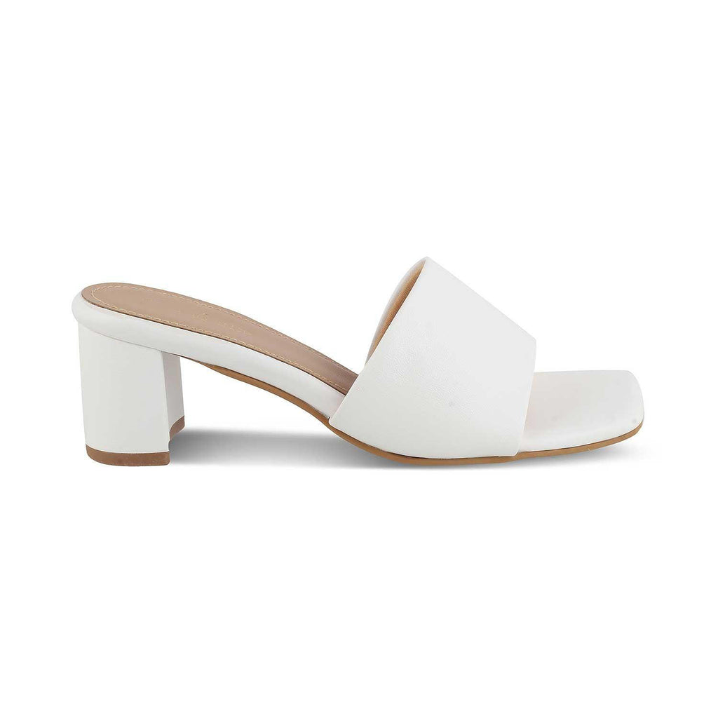 Women’s White Block Heel Sandals