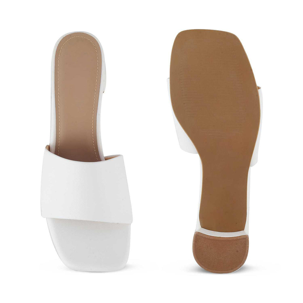 Women’s White Block Heel Sandals