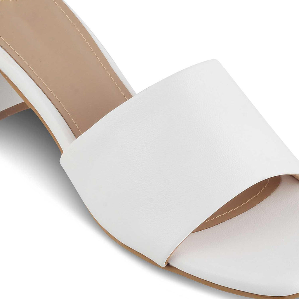 Women’s White Block Heel Sandals