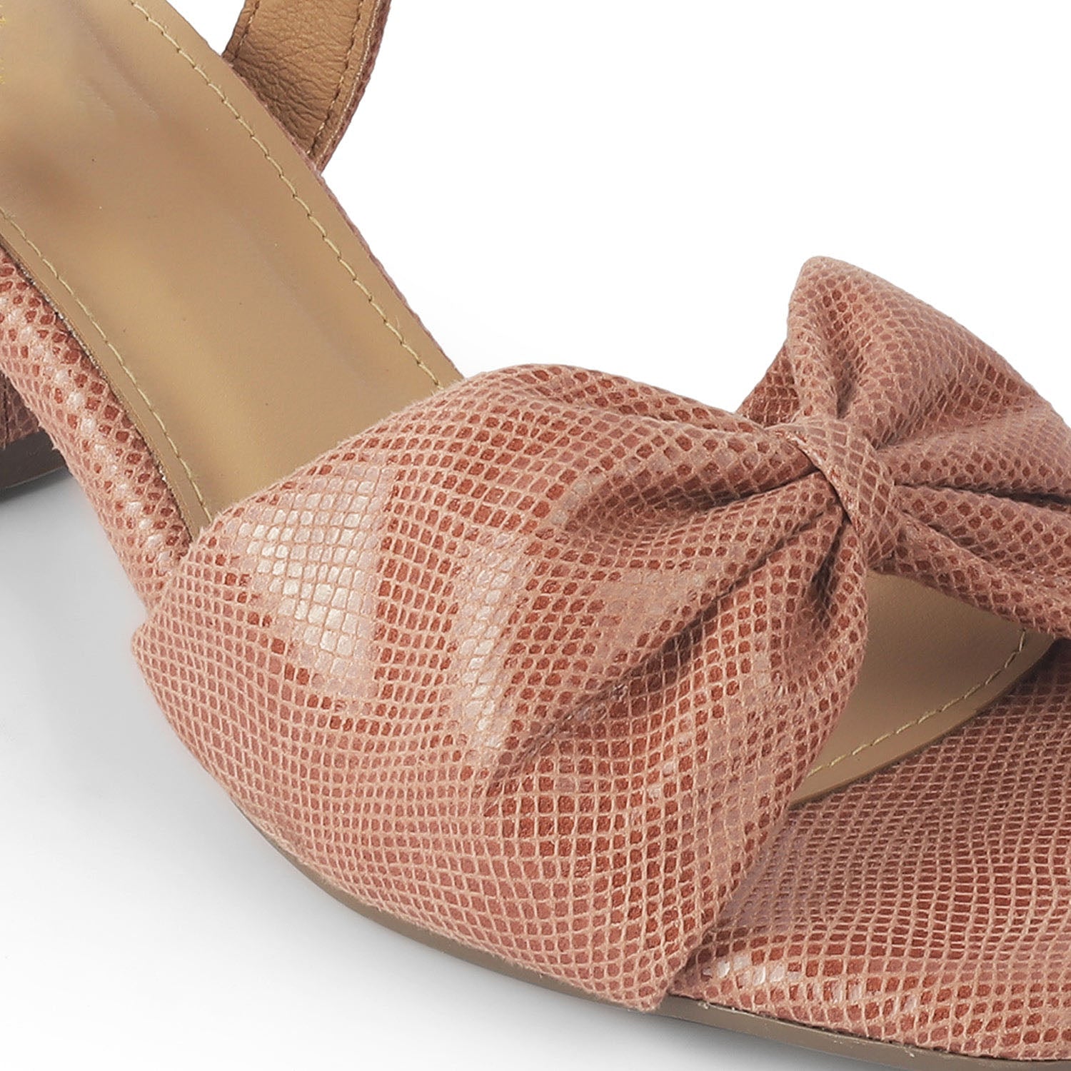 Trenton Pink Block Heel Sandals for Women | Vegan Leather Dress Shoes