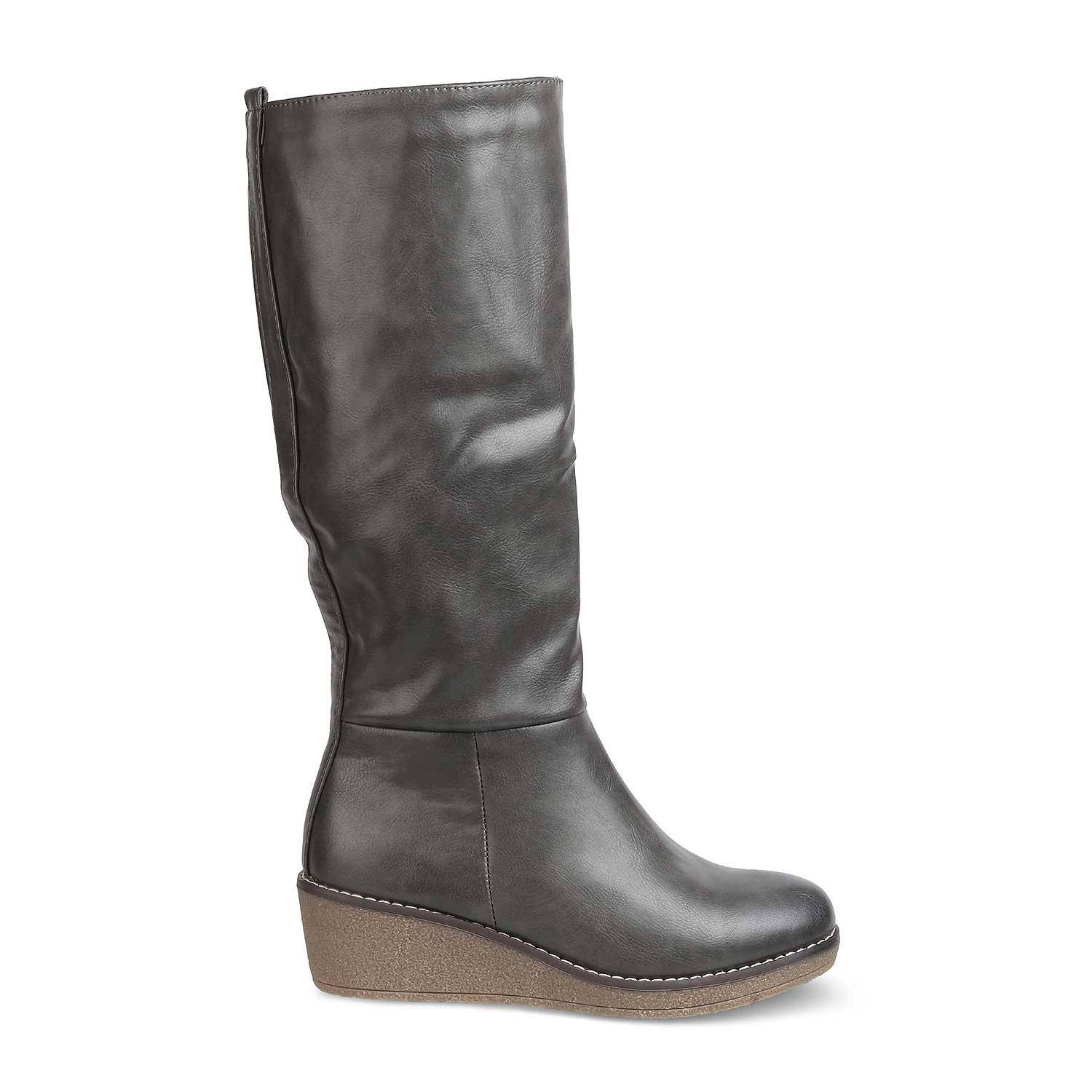 Women’s Wedge Knee High Boots with Sleek Everyday Style