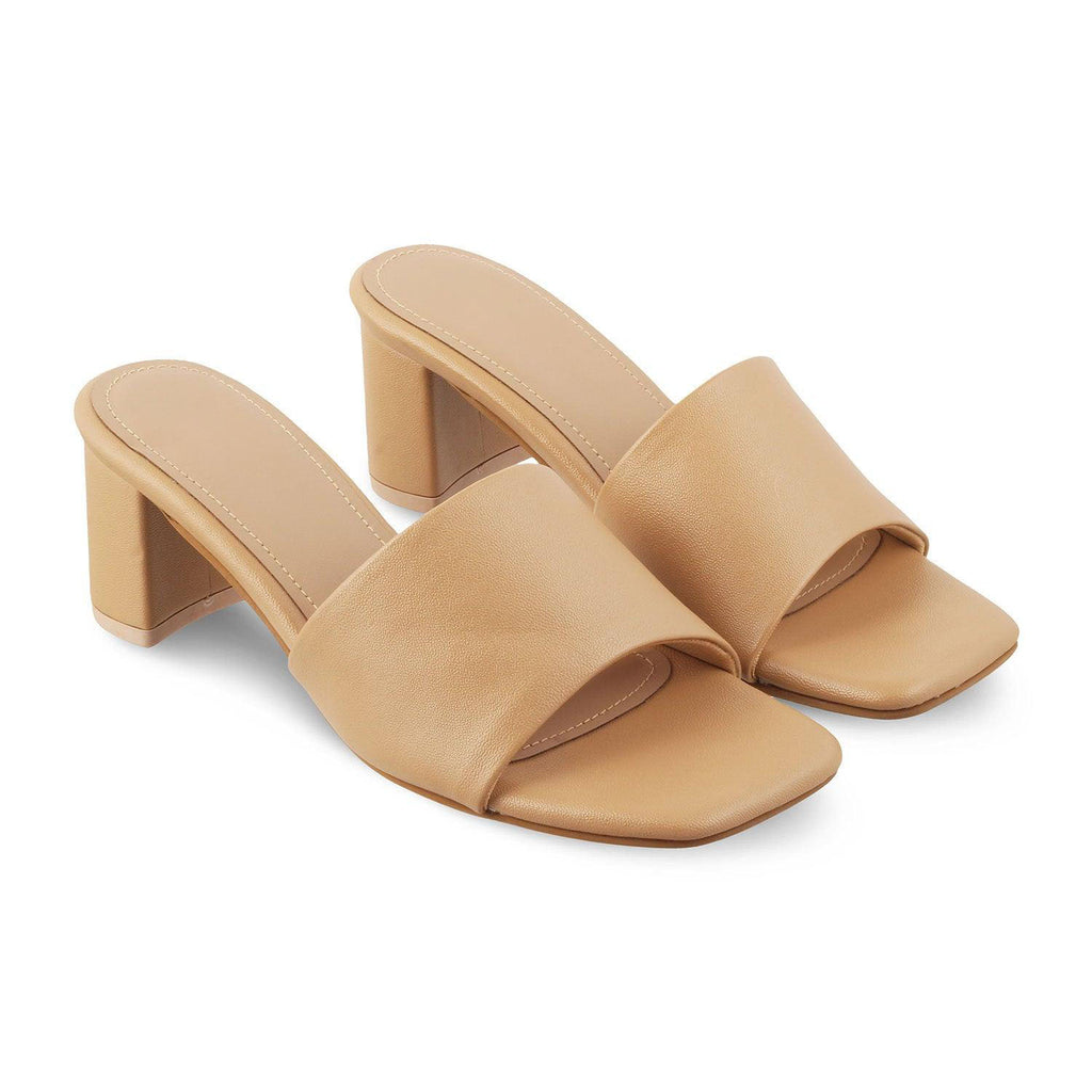Women’s Block Heel Slide Sandals – Minimalist Everyday Style