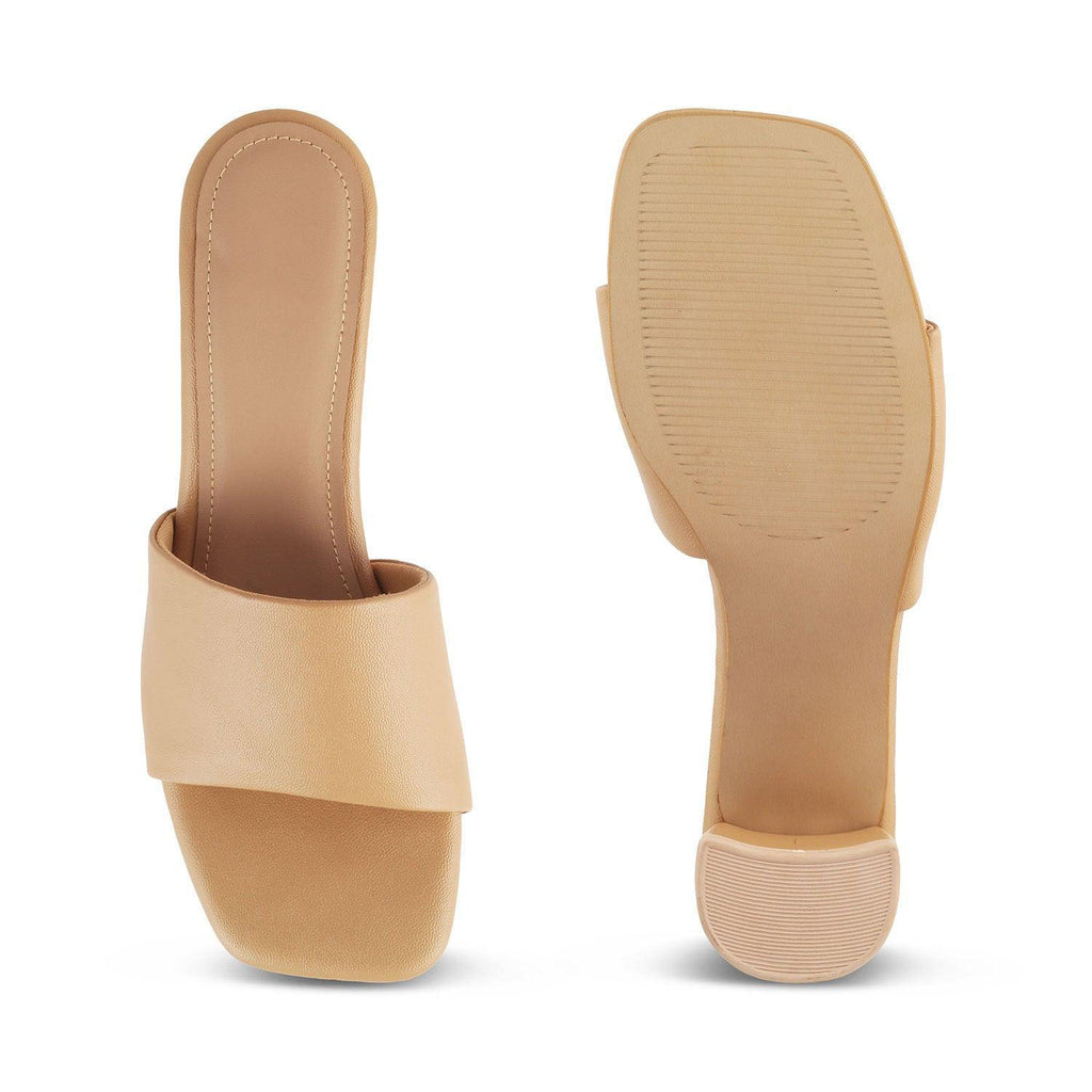 Women’s Block Heel Slide Sandals – Minimalist Everyday Style